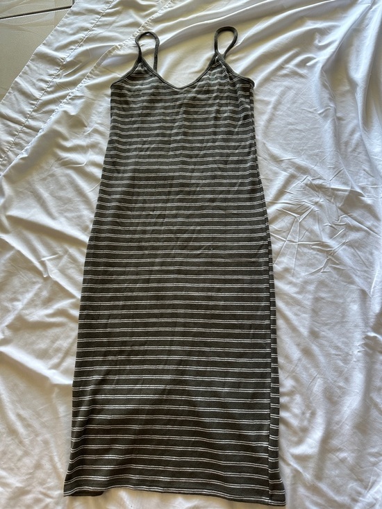 wild fable Dresses & Skirts - Wild Fable Olive Green Striped Maxi Dress